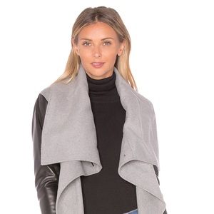 Mackage Wool Coat with Lambskin Sleeves